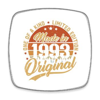 1993 Vintage Born Retro Vintage Geburtstagsgeschenk - Viereckiger Kühlschrankmagnet - Weiß - Vorne