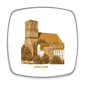 Anklam Hansestadt Vorpommern Nikolaikirche - Viereckiger Kühlschrankmagnet - Weiß - Vorne