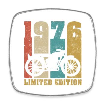 Vintage Moto 1976 Rétro Cadeau D'anniversaire - Magnet carré - blanc - Devant