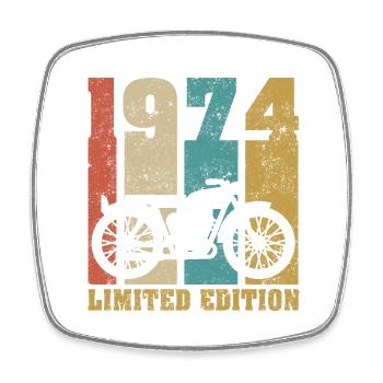 Vintage Moto 1974 Rétro Cadeau D'anniversaire - Magnet carré - blanc - Devant