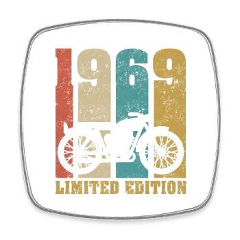 Vintage Moto 1969 Rétro Cadeau D'anniversaire - Magnet carré - blanc - Devant