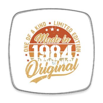 1984 Vintage Né Rétro Vintage Cadeau Anniversaire - Magnet carré - blanc - Devant