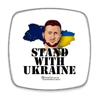 Alaska Ukraine Unterstützer T-Shirt Design - Viereckiger Kühlschrankmagnet - Weiß - Vorne
