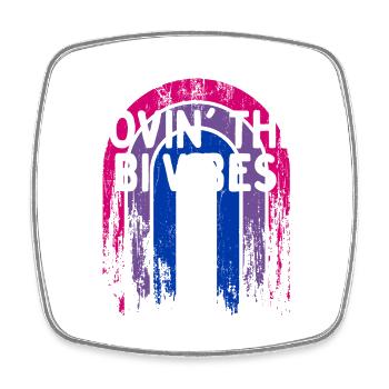 Lovin' the Bi Vibes Bisexual LGBTQ Bi Pride LGBT - Viereckiger Kühlschrankmagnet - Weiß - Vorne