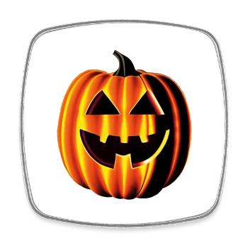Pumpkin - Viereckiger Kühlschrankmagnet - Weiß - Vorne