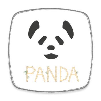 The Panda - Square fridge magnet - white - Front