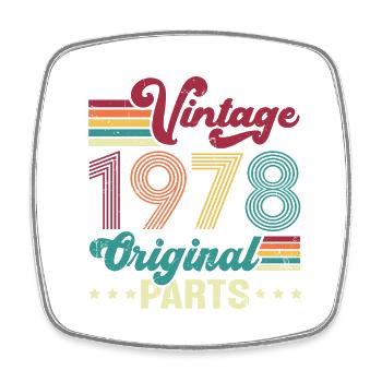 Vintage 1978 Original, Cadeau D'anniversaire - Magnet carré - blanc - Devant
