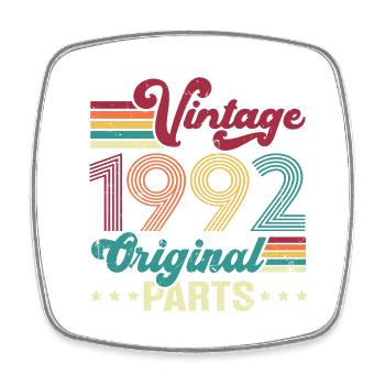 Vintage 1992 Original, Cadeau D'anniversaire - Magnet carré - blanc - Devant