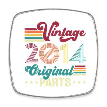 Vintage 2014 Original, Cadeau D'anniversaire - Magnet carré - blanc - Devant