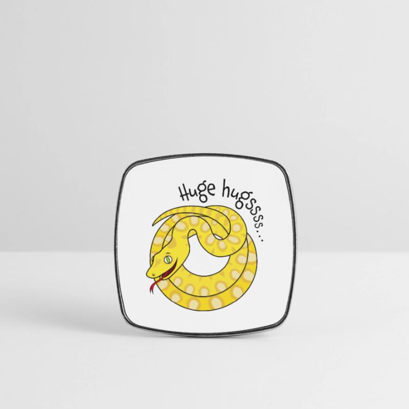 Tight hugs available from python! Square fridge magnet