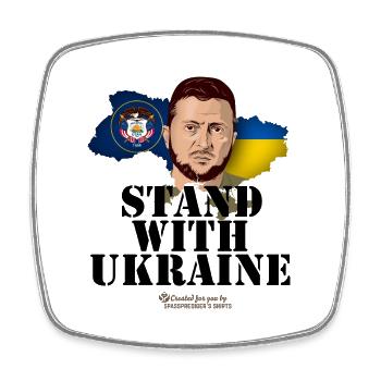 Ukraine Zelensky Utah - Magnet carré - blanc - Devant