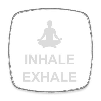 inhale exhale yoga Zitat - Viereckiger Kühlschrankmagnet - Weiß - Vorne