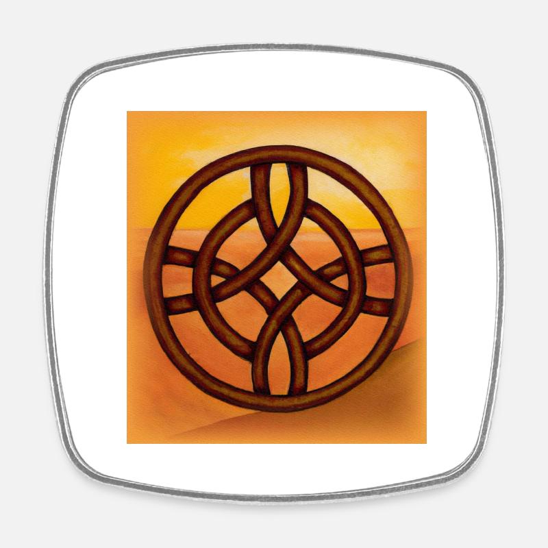 celtic cross - Square fridge magnet - white