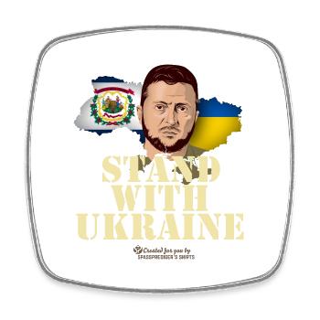 Ukraine West Virginia - Square fridge magnet - white - Front