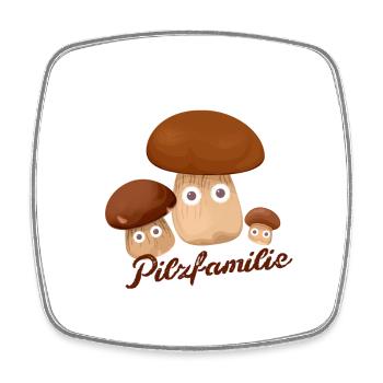 pilzfamilie,pilze,steinpilze,pilze - Viereckiger Kühlschrankmagnet - Weiß - Vorne