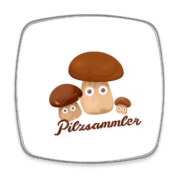 pilzsammler,steinpilze,pilze,sammler - Viereckiger Kühlschrankmagnet - Weiß - Vorne