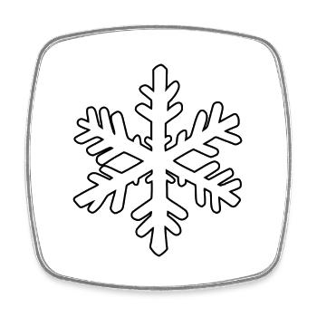 Schneeflocke Schnee Winter Weihnachten Kälte 15 - Viereckiger Kühlschrankmagnet - Weiß - Vorne