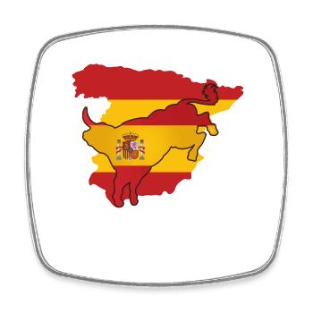 spain flag Spain gift Spanish bull - Square fridge magnet - white - Front