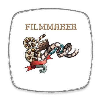 Funny Filmmakers and Videographer T-Shirt - Square fridge magnet - white - Front