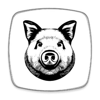 pig sweet pigs pigs animal animals 19 - Square fridge magnet - white - Front