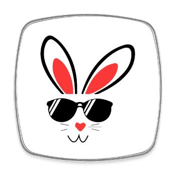 Rabbit, Rabbit, Easter rabbit - Square fridge magnet - white - Front