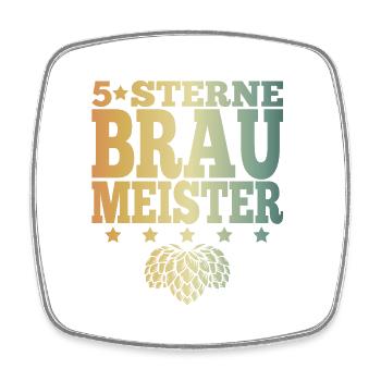 Braumeister Hopfen Brauer Brauerei - Viereckiger Kühlschrankmagnet - Weiß - Vorne