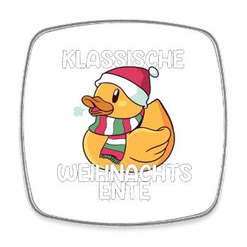 Weihnachten Enten Ente Sprüche Geschenk - Viereckiger Kühlschrankmagnet - Weiß - Vorne