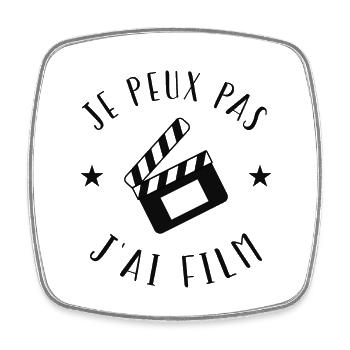 je peux pas j'ai film - Magnet carré - blanc - Devant
