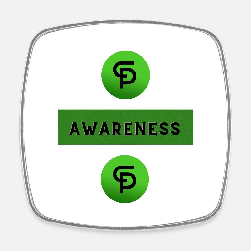 CP awareness - Square fridge magnet - white