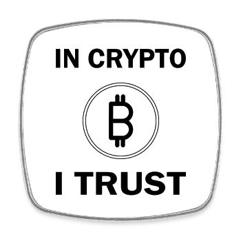 Bitcoin Trading Crypto Stocks - Magnet carré - blanc - Devant