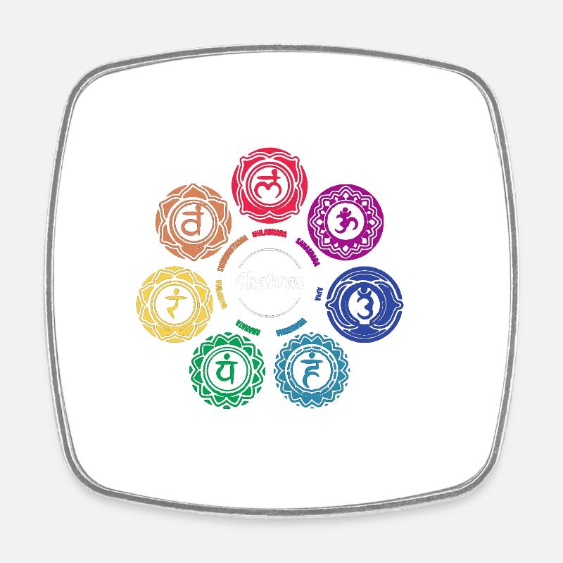 Chakra - Square fridge magnet - white