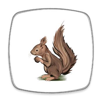 Eichhörnchen - Viereckiger Kühlschrankmagnet - Weiß - Vorne