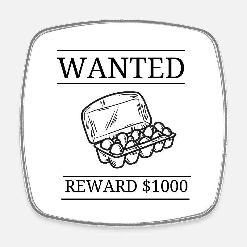 Most Wanted 2023 - Square fridge magnet - white