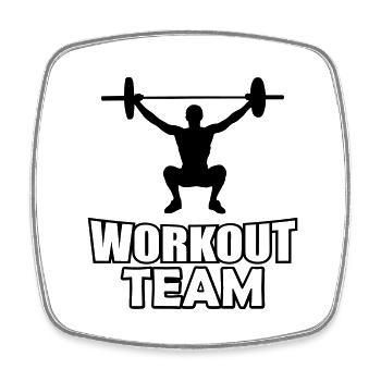 Workout Team - Square fridge magnet - white - Front