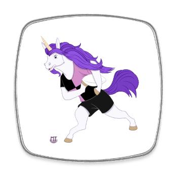 Ruggers Unicorn - Square fridge magnet - white - Front