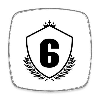 Coat of arms 6 - Square fridge magnet - white - Front