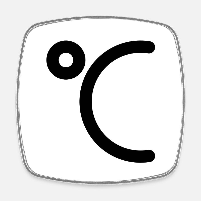 Icône Degrés Celsius à personnaliser - Magnet carré - blanc