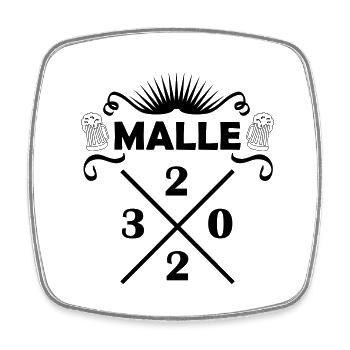 Malle 2023 - Square fridge magnet - white - Front