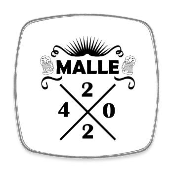 malle 2024 - Viereckiger Kühlschrankmagnet - Weiß - Vorne