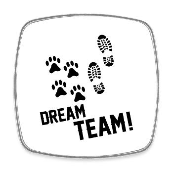 dream team - Square fridge magnet - white - Front