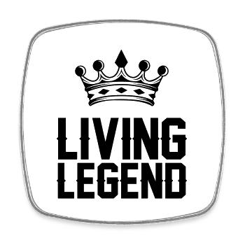 living legend - Viereckiger Kühlschrankmagnet - Weiß - Vorne