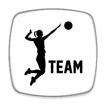 Women's Handball - Square fridge magnet - white - Front