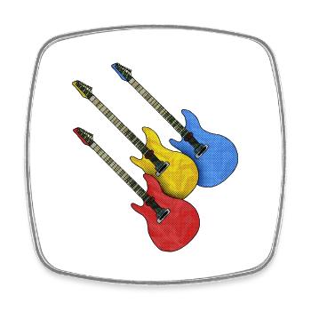 Guitars - Square fridge magnet - white - Front