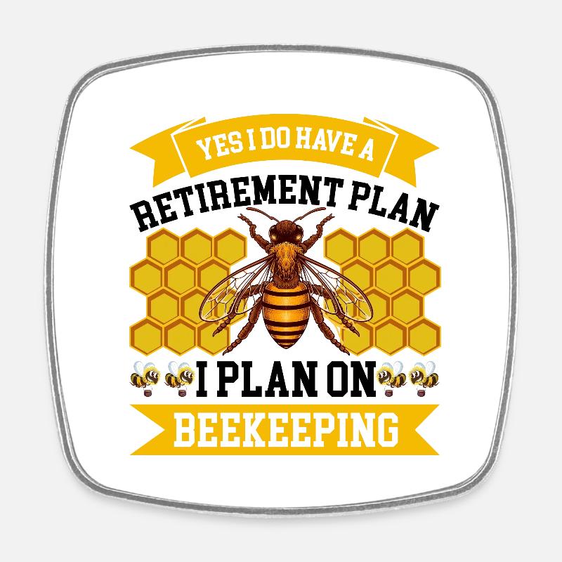 Beekeeping Beekeeping Course Beekeepers' Association Honey Bee Beekeepers - Square fridge magnet - white