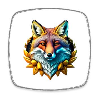 Royal Fox - Square fridge magnet - white - Front