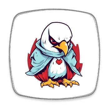 Chicken Vampire - Viereckiger Kühlschrankmagnet - Weiß - Vorne