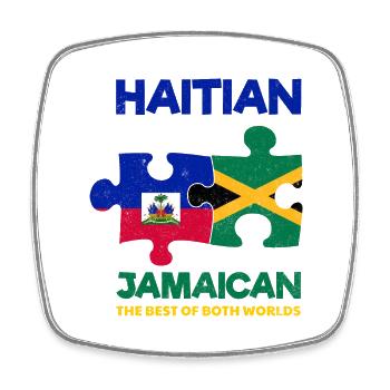 Haiti Haitian Jamaica Combination I Gift - Square fridge magnet - white - Front