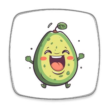 Avo Love - Square fridge magnet - white - Front