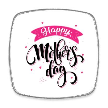 Happy Mother's Day - Square fridge magnet - white - Front
