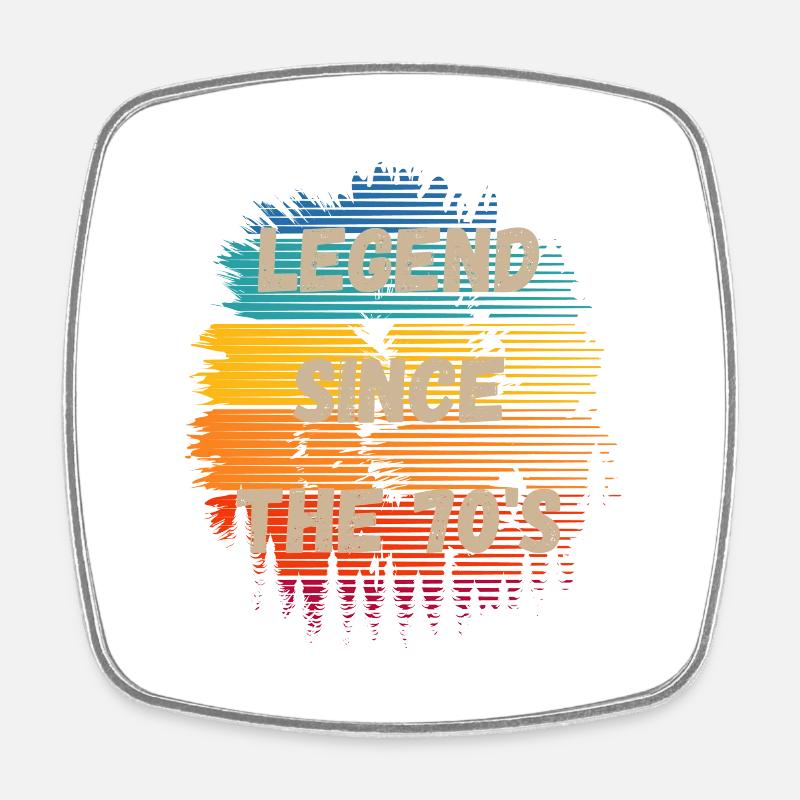 70's Legend - Square fridge magnet - white